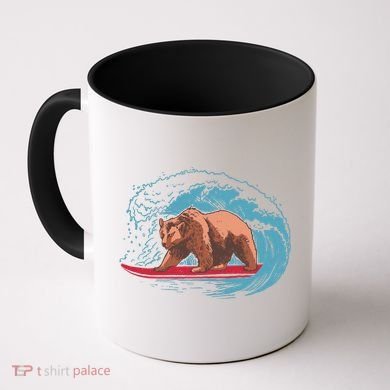Surfing Bear Coffee Mug