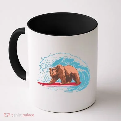 Surfing Bear Coffee Mug