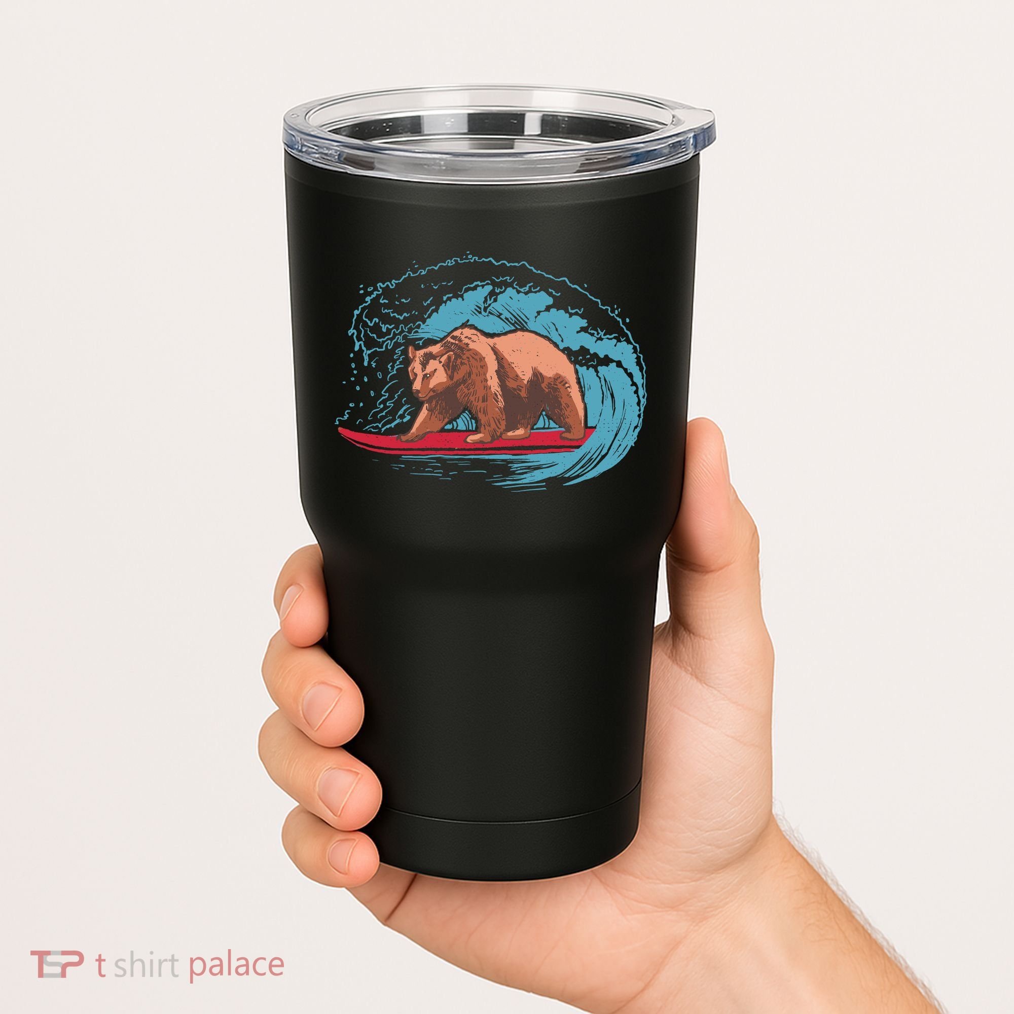 Surfing Bear Tumbler