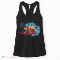 Surfing Bear Women's Tank Top thumb 0