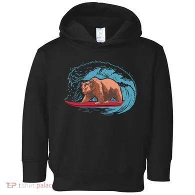 Surfing Bear Toddler Hoodie
