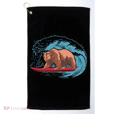Surfing Bear Golf Towel