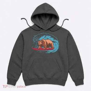 Surfing Bear Hoodie