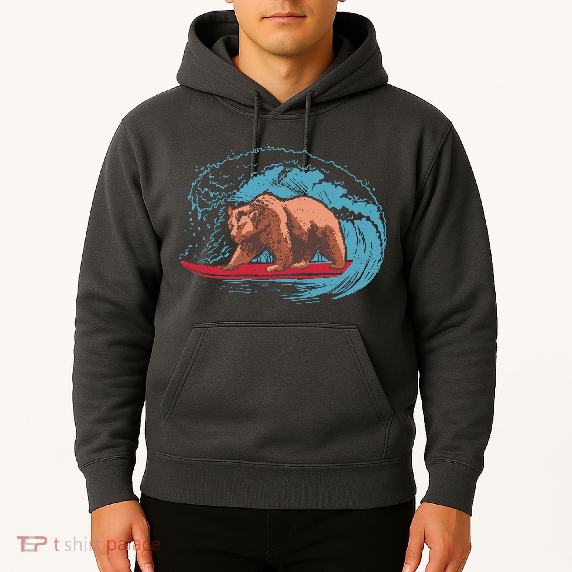 Surfing Bear Hoodie