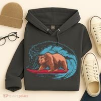 Surfing Bear Hoodie thumb 4
