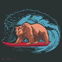 Surfing Bear Long Sleeve Shirt thumb 2