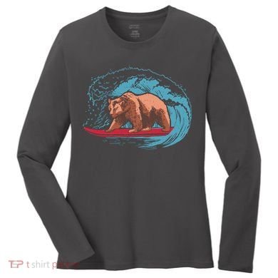 Surfing Bear Women's Long Sleeve Shirt