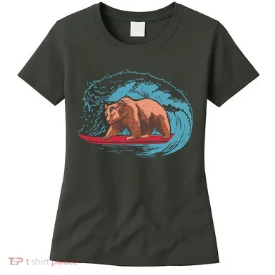 Surfing Bear Women's T-Shirt