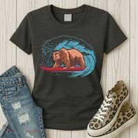 Surfing Bear Women's T-Shirt thumb 3