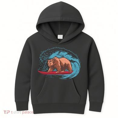 Surfing Bear Kids Hoodie