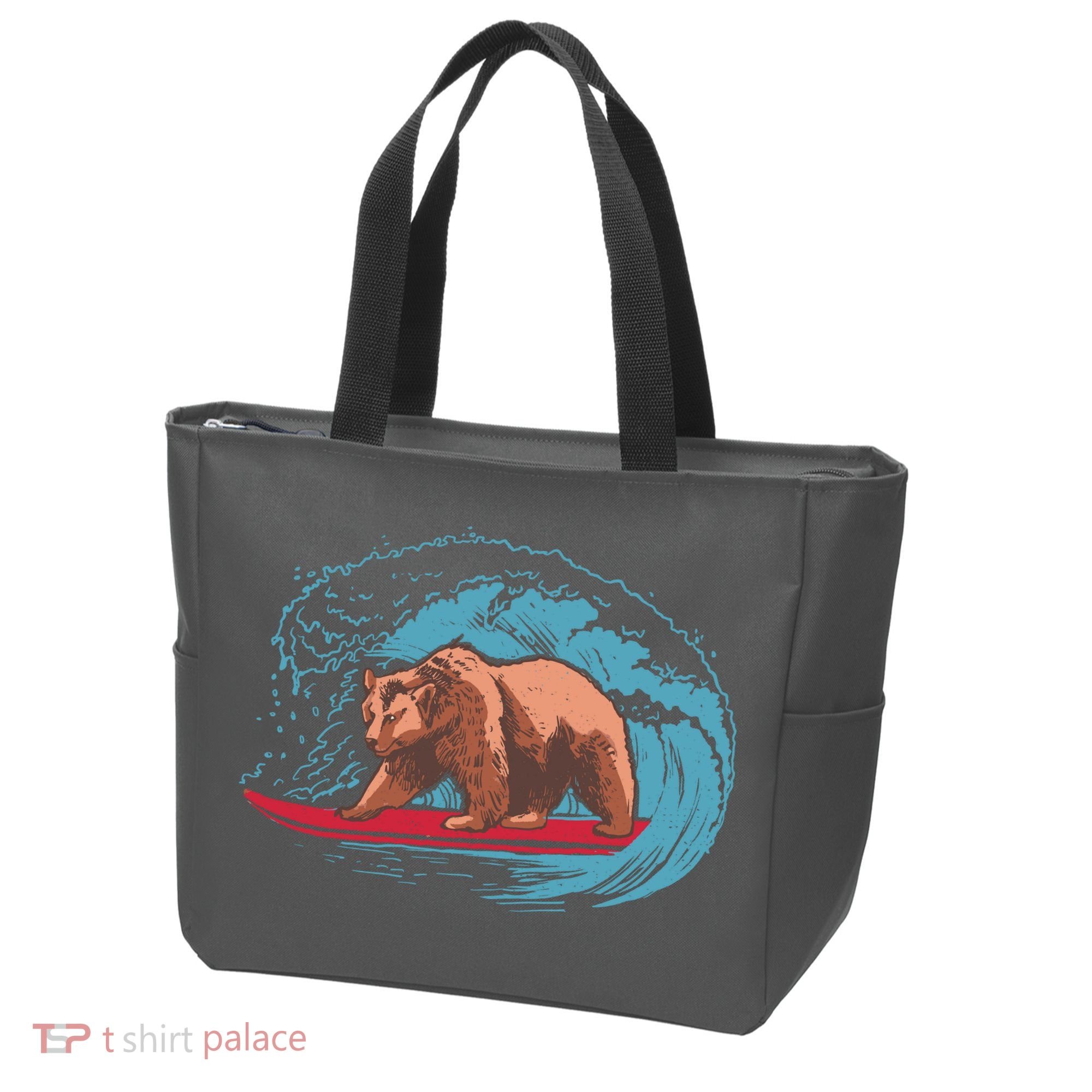Surfing Bear Tote Bag