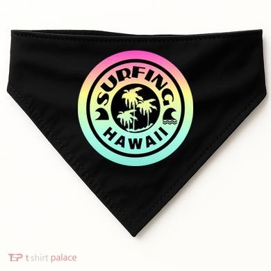Surfing Hawaii Logo USA-Made Doggie Bandana