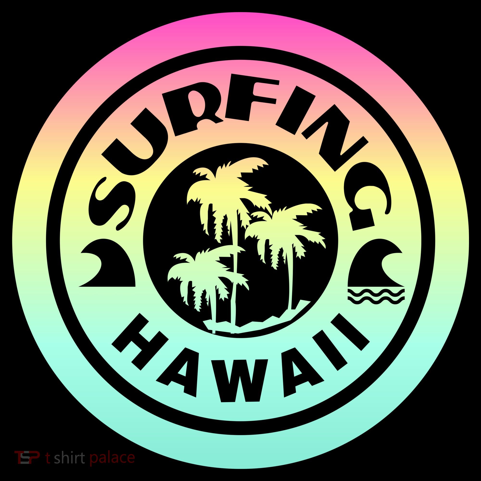 Surfing Hawaii Logo T-Shirt