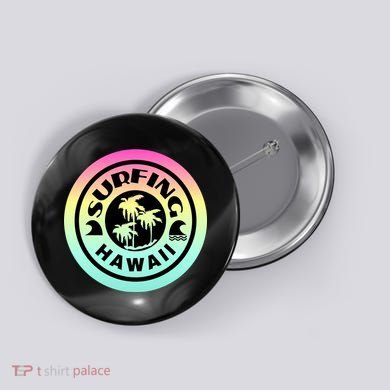 Surfing Hawaii Logo Button