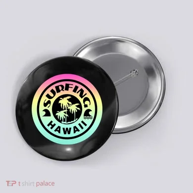 Surfing Hawaii Logo Button