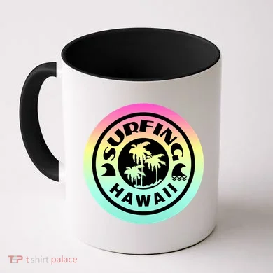 Surfing Hawaii Logo Coffee Mug