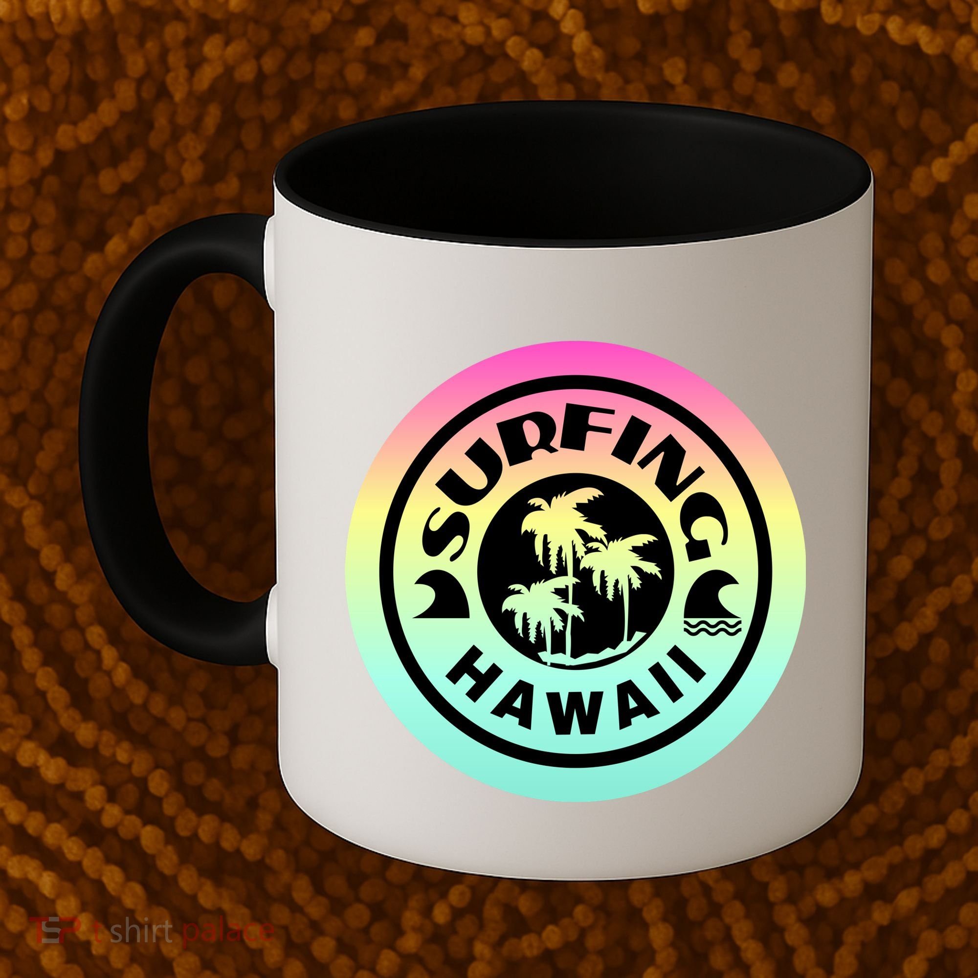 Surfing Hawaii Logo Coffee Mug