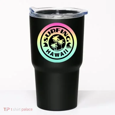Surfing Hawaii Logo Tumbler