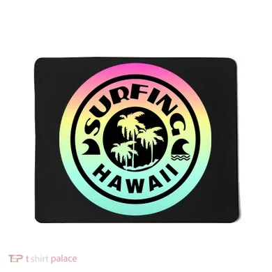Surfing Hawaii Logo Mousepad