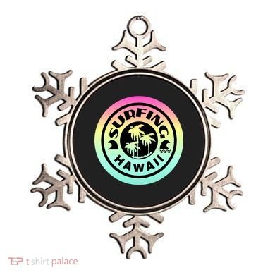 Surfing Hawaii Logo Ornament