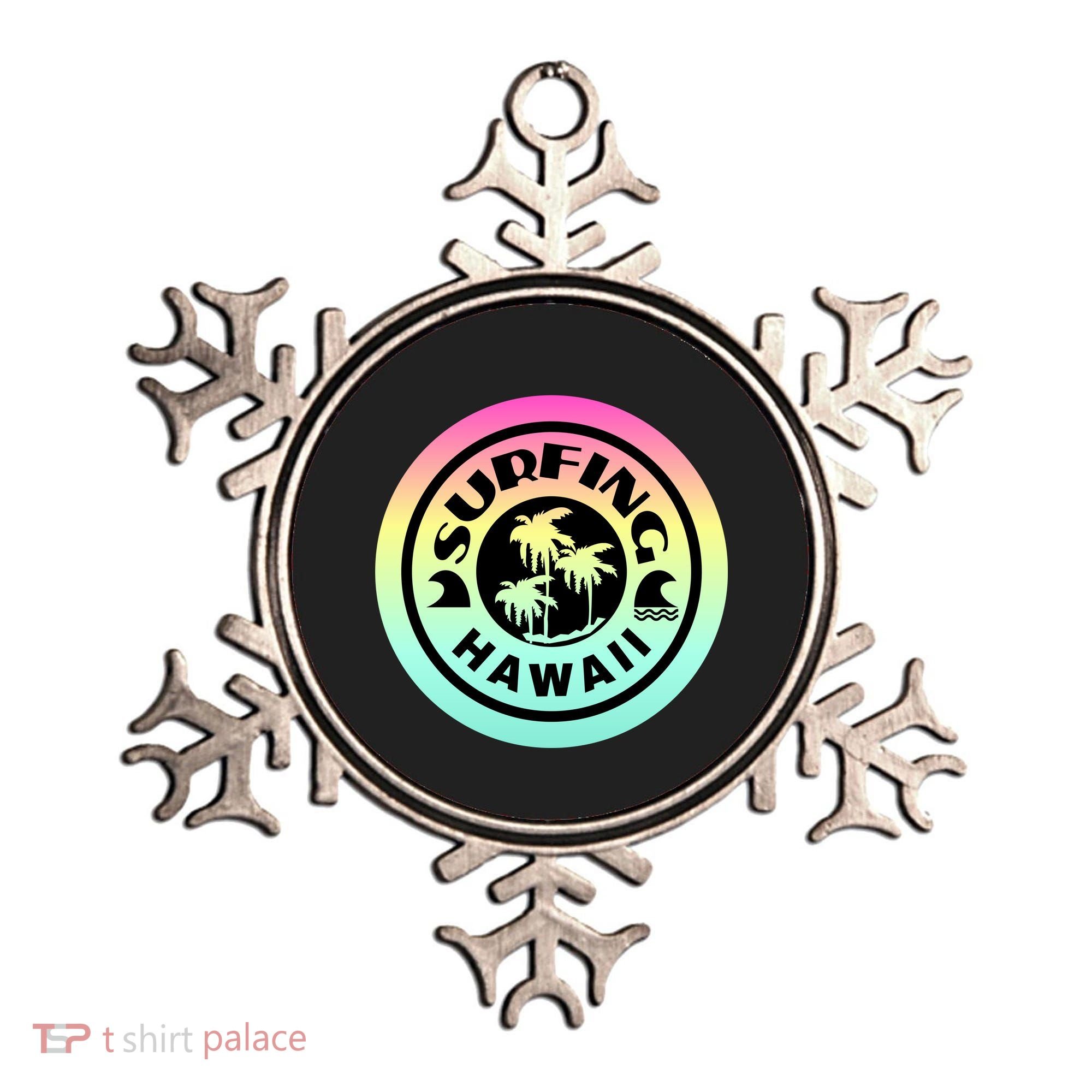 Surfing Hawaii Logo Ornament