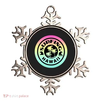 Surfing Hawaii Logo Ornament