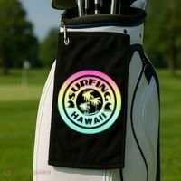 Surfing Hawaii Logo Golf Towel thumb 2