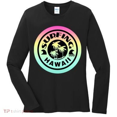 Surfing Hawaii Logo Women's Long Sleeve Shirt