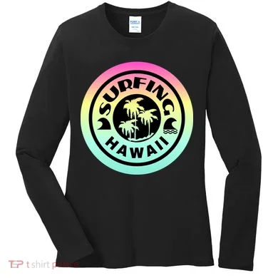 Surfing Hawaii Logo Women's Long Sleeve Shirt