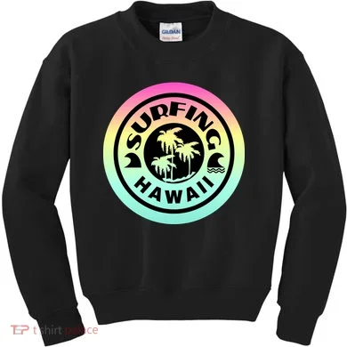 Surfing Hawaii Logo Kids Sweatshirt