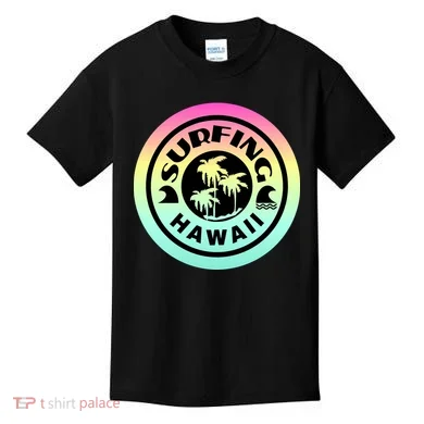 Surfing Hawaii Logo Kids T-Shirt