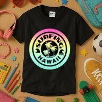 Surfing Hawaii Logo Kids T-Shirt thumb 3