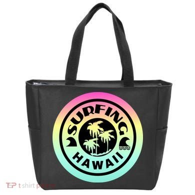 Surfing Hawaii Logo Tote Bag