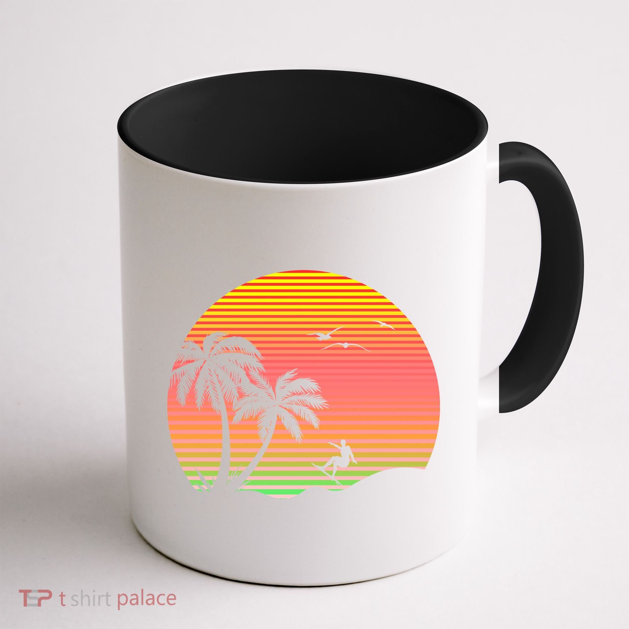 Surfing Into The Sunset Coffee Mug