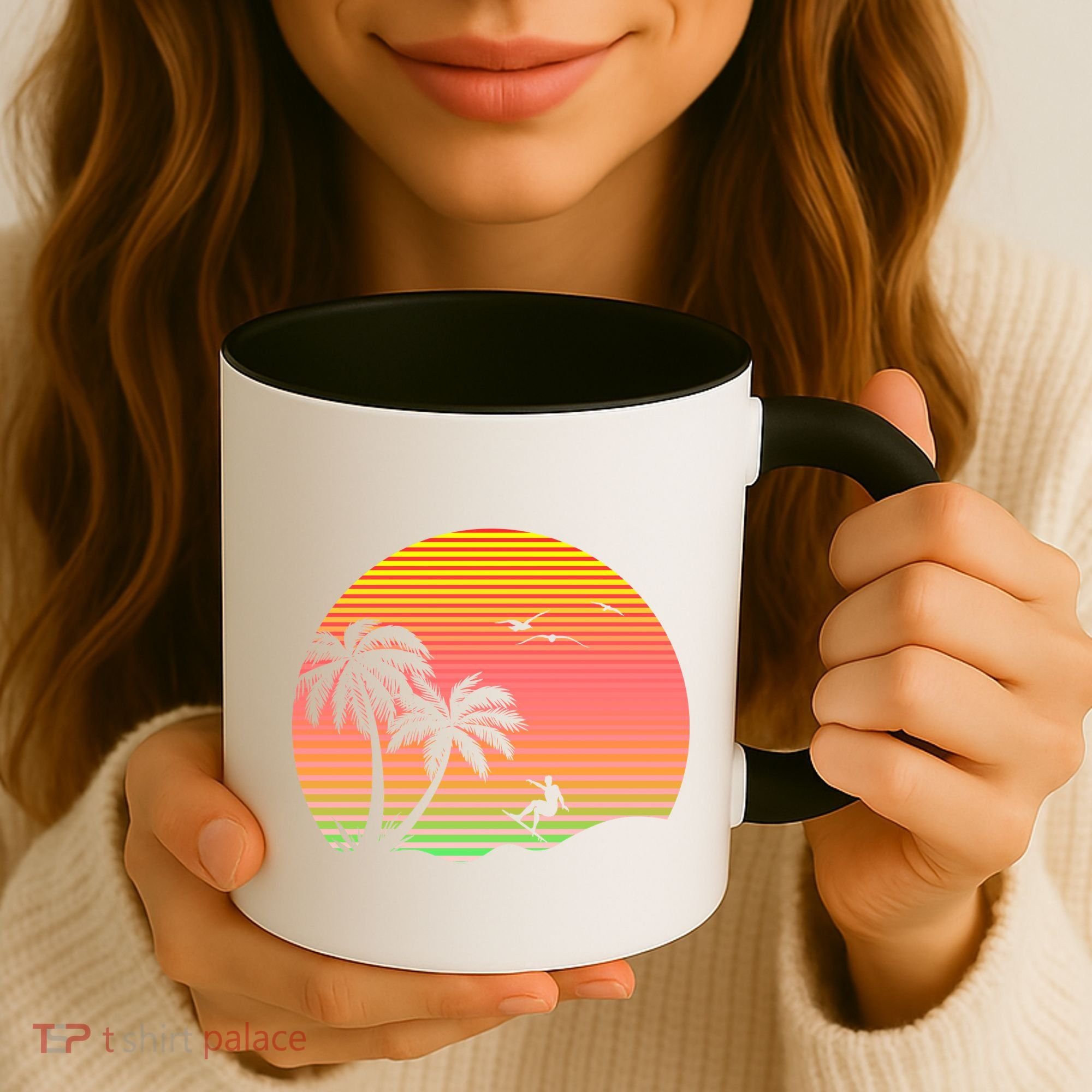 Surfing Into The Sunset Coffee Mug