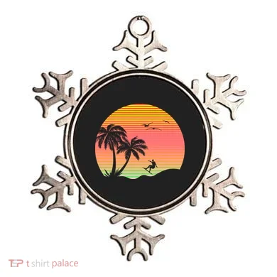 Surfing Into The Sunset Ornament