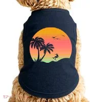 Surfing Into The Sunset Doggie Tank thumb 0