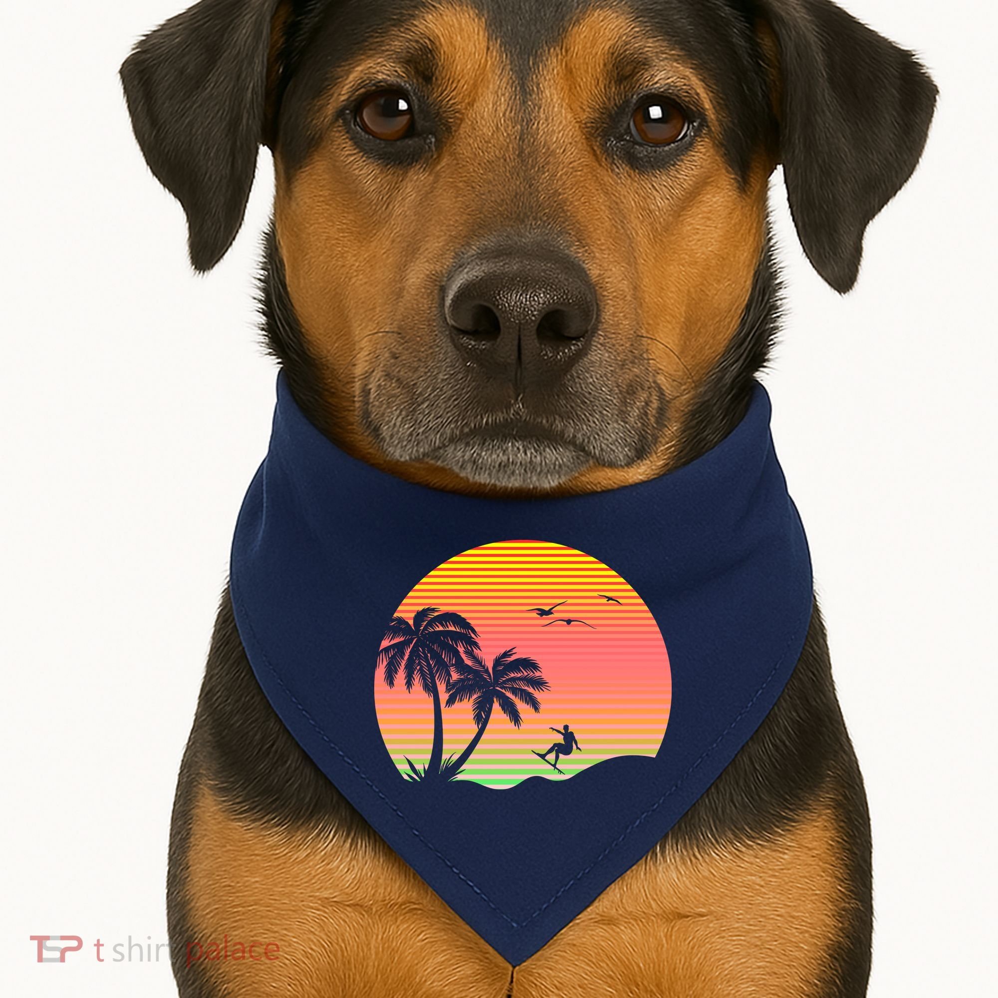 Surfing Into The Sunset USA-Made Doggie Bandana