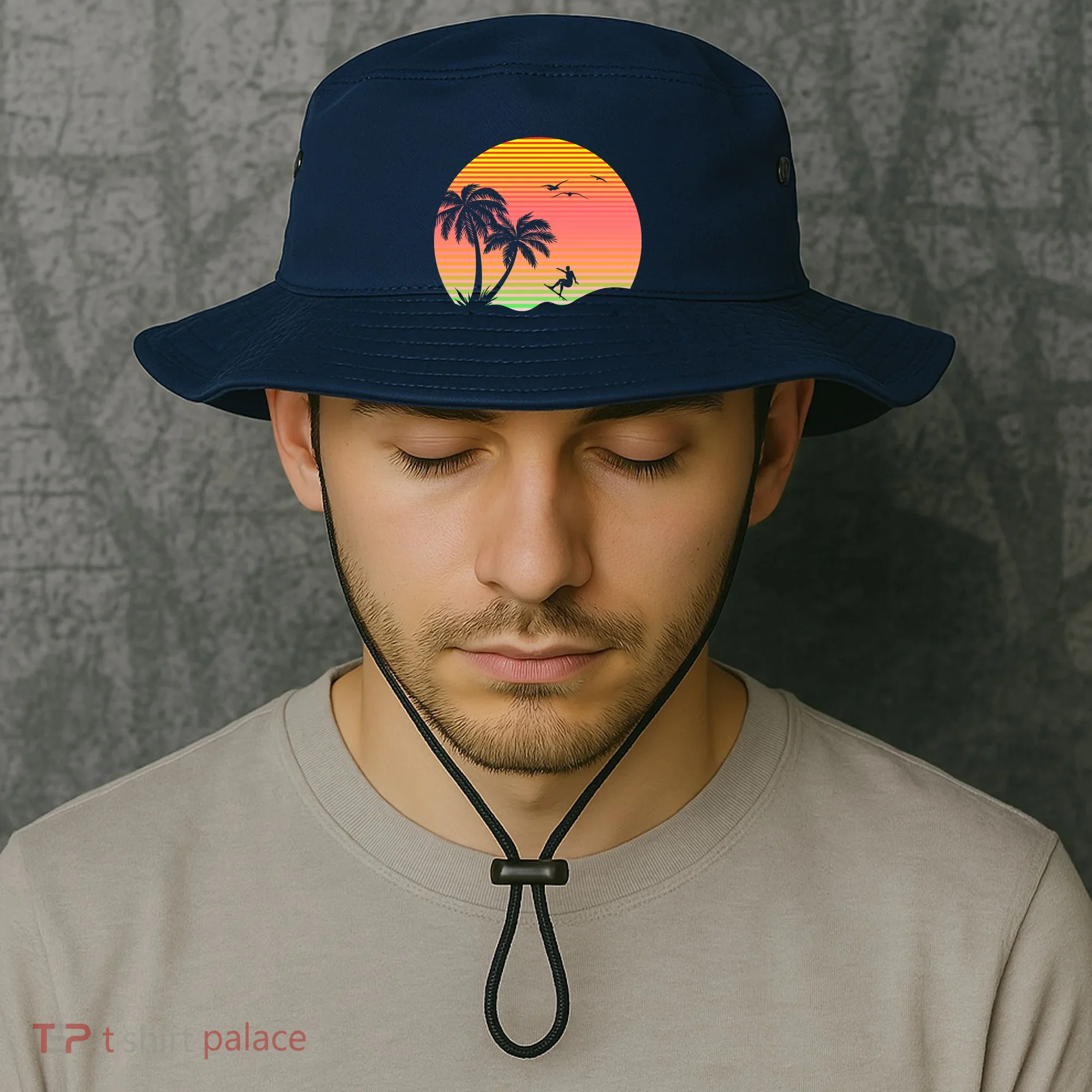 Surfing Into The Sunset Bucket Hat
