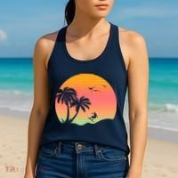 Surfing Into The Sunset Women's Tank Top thumb 2