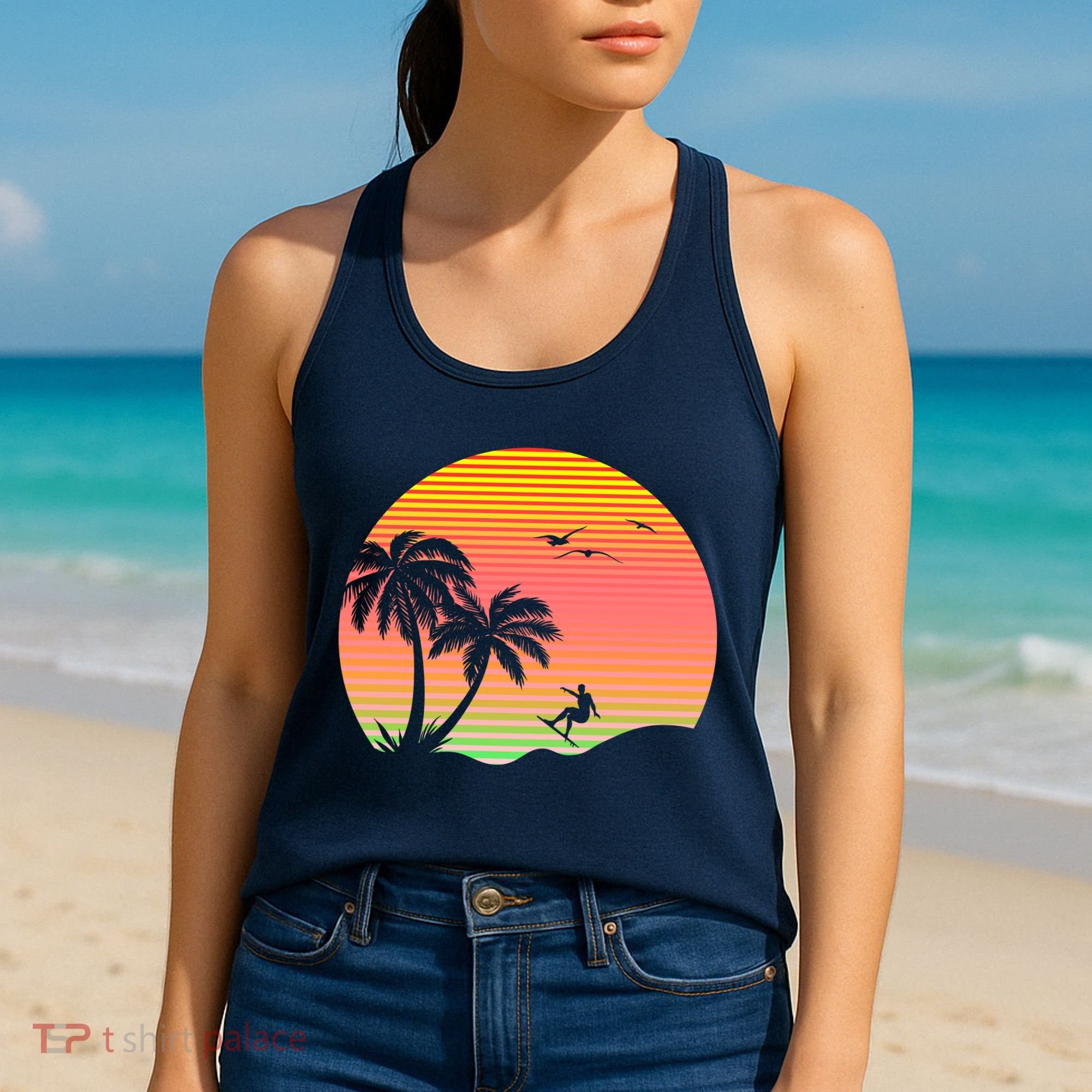 Surfing Into The Sunset Women's Tank Top