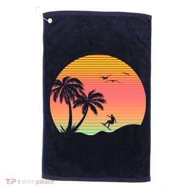 Surfing Into The Sunset Golf Towel