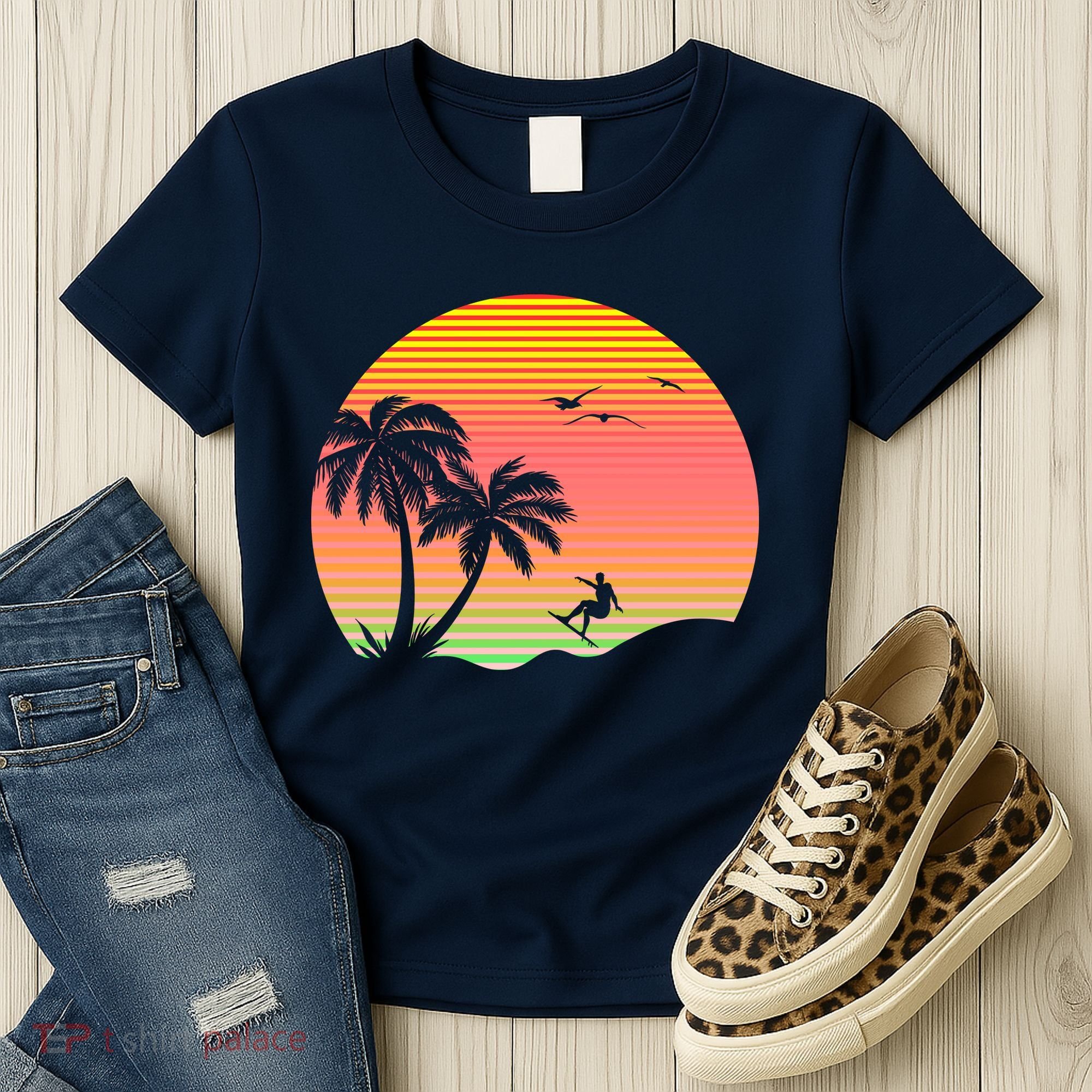 Surfing Into The Sunset Women's T-Shirt