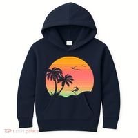 Surfing Into The Sunset Kids Hoodie thumb 0