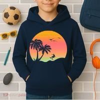 Surfing Into The Sunset Kids Hoodie thumb 2