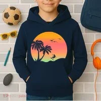 Surfing Into The Sunset Kids Hoodie thumb 2