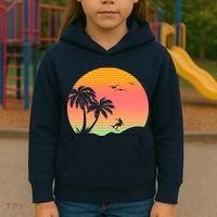 Surfing Into The Sunset Kids Hoodie thumb 3