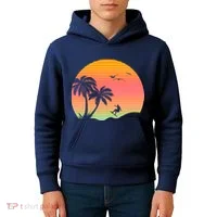 Surfing Into The Sunset Kids Hoodie thumb 4