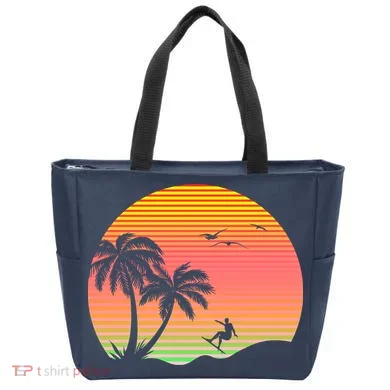 Surfing Into The Sunset Tote Bag