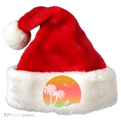 Surfing Into The Sunset Santa Hat